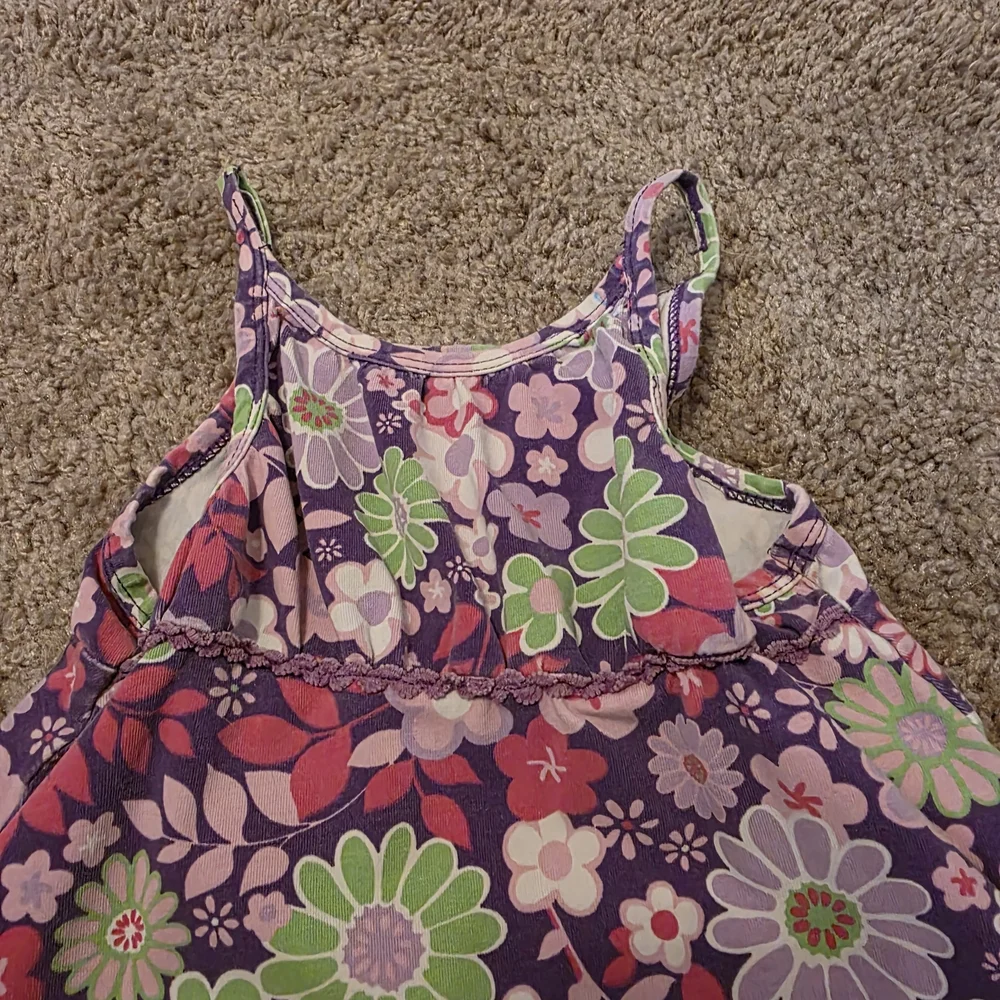The Children's Place Purple and Green Floral Dress - Picture 4 of 6